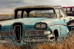 End of the Road, gouache, collection of the artist.